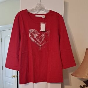 Tantrums Vibrant Red Cotton Top